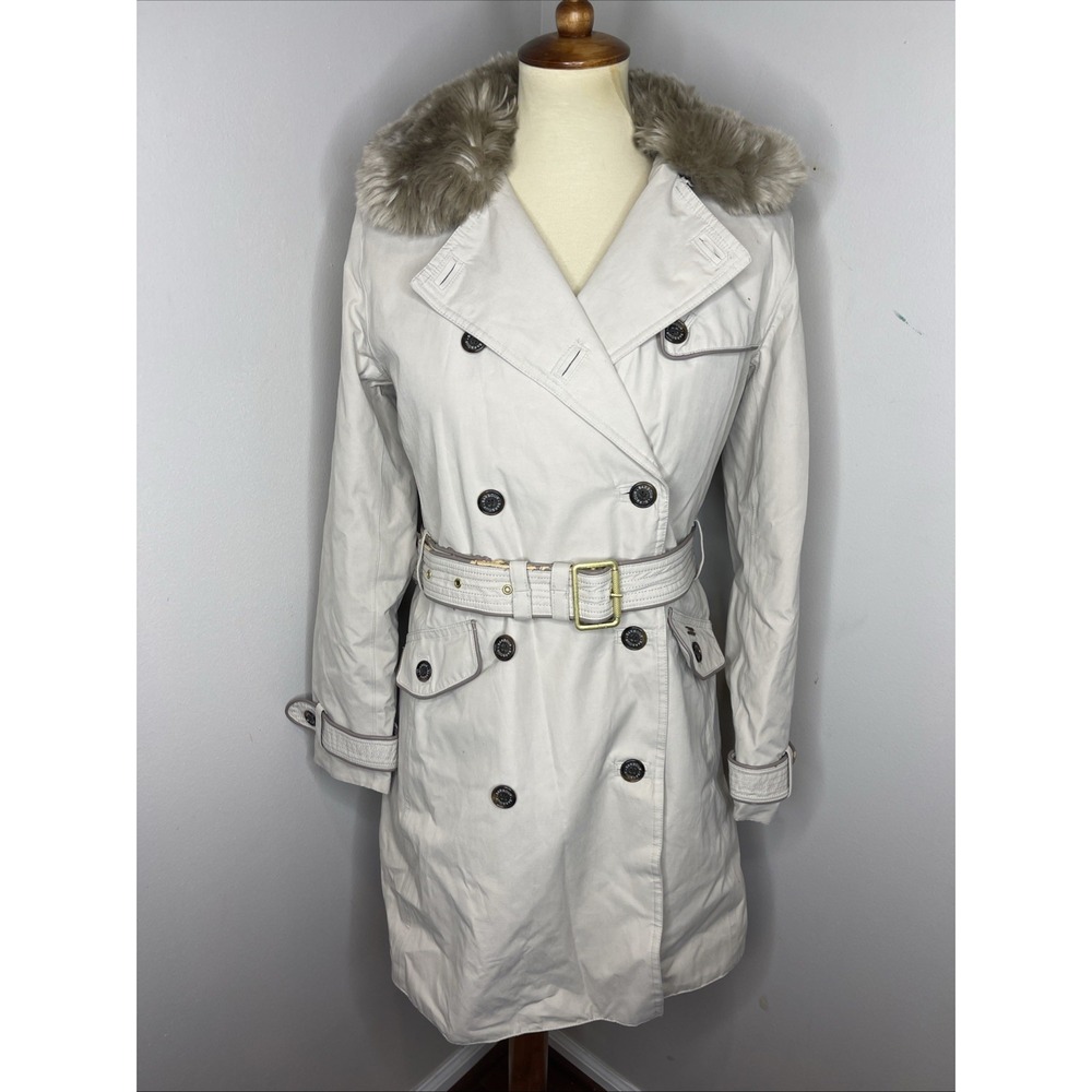 Barbour Brodie Jackie Kakhi Waterproof Fur Colar US 6 *read